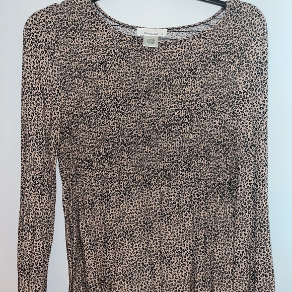 Urban Romantics Long sleeved Leopard Print Boho top - Picture 2 of 2